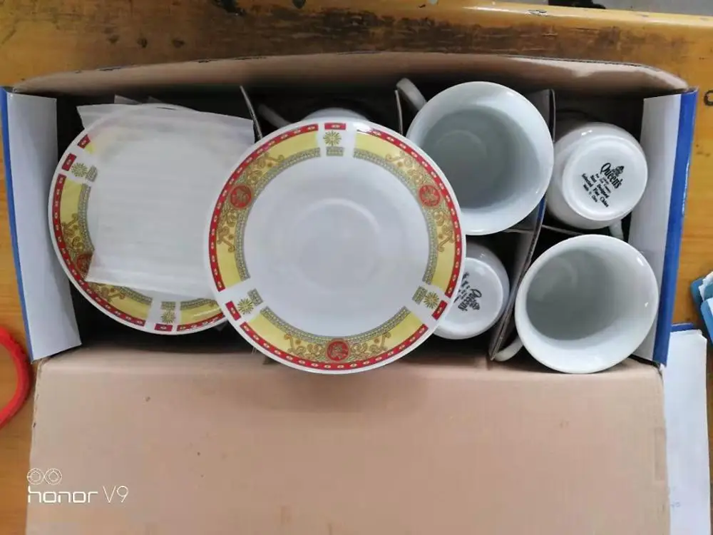 Bulk Ceramic Tea Cup And Saucer Set With Flower Decal,Most Popular Mini