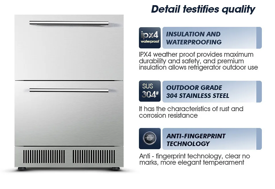 Large Restaurant Refrigerator Solid Door Upright Chiller 110degree