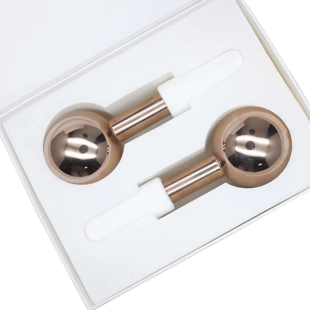 Customized Facial Massage Cold Compress Ice Globes Beauty Equipment Stainless Steel Cryo Globes
