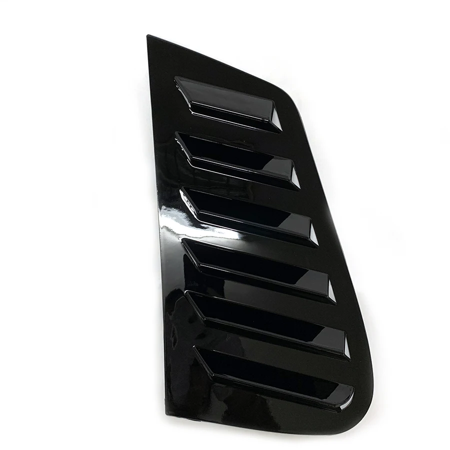 product auto car exterior rear side window louvers for volkswagenn polo 2002   2009 pair racing style  abs gloss black window louvers-7