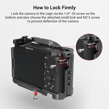 SmallRig Camera Cage with Built-in Quick Release Plate for Arca-Swiss  Cold Shoe for Sony ZV-E10 - 3531B product image