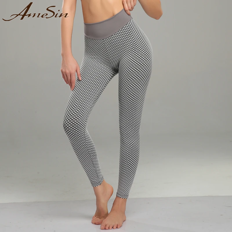 Leggings Yoga Donna Kiwi Rata Anticellulite Push Up - Pantaloni A Vita Alta Con Controllo Pancia