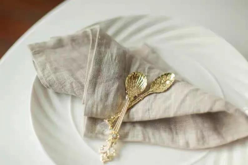 Wholesale Custom Embroidery Hemstitch Plain Table Napkin White Nature