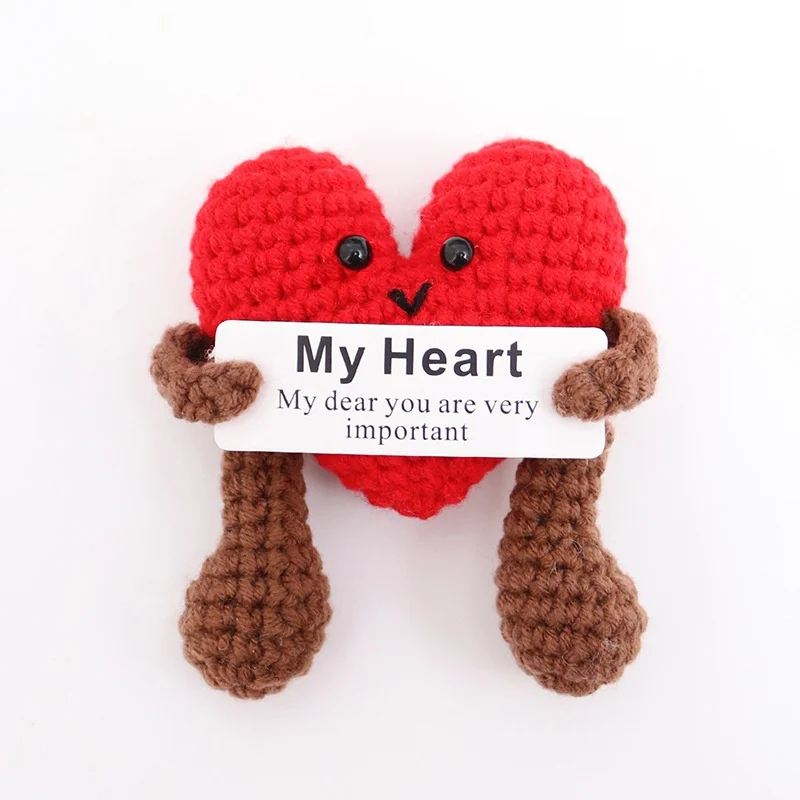 Hand-Knitted Wool Crocheted Cross-Border Ornaments Small Doll Cactus Potato Doctor Hat Frog Big Eyes PP Cotton Filling Hot Model