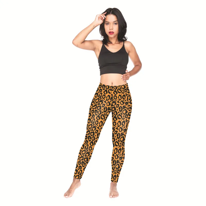 Women's Leopard Printed Leggings Animal Skin Brushed Buttery Soft Tights 