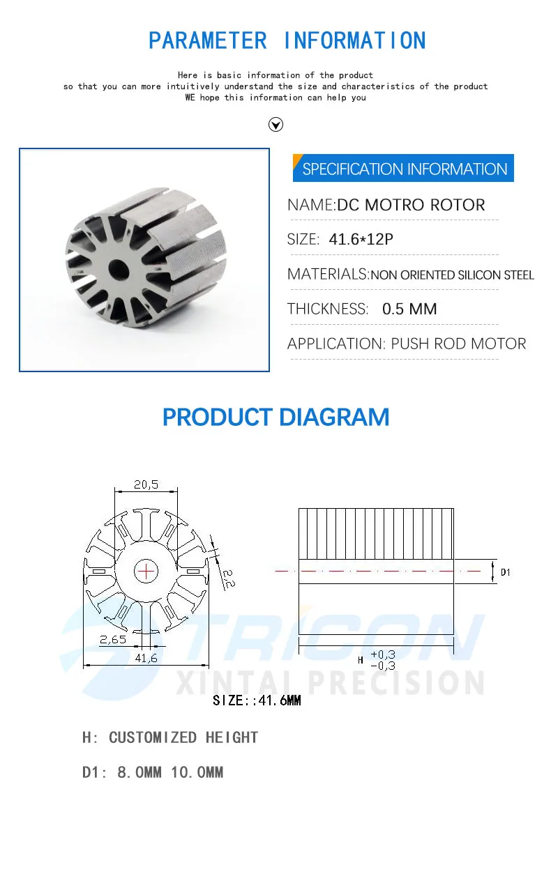 Core Stamping Laminated Motor, Steel, Silicon Steel - detail 8