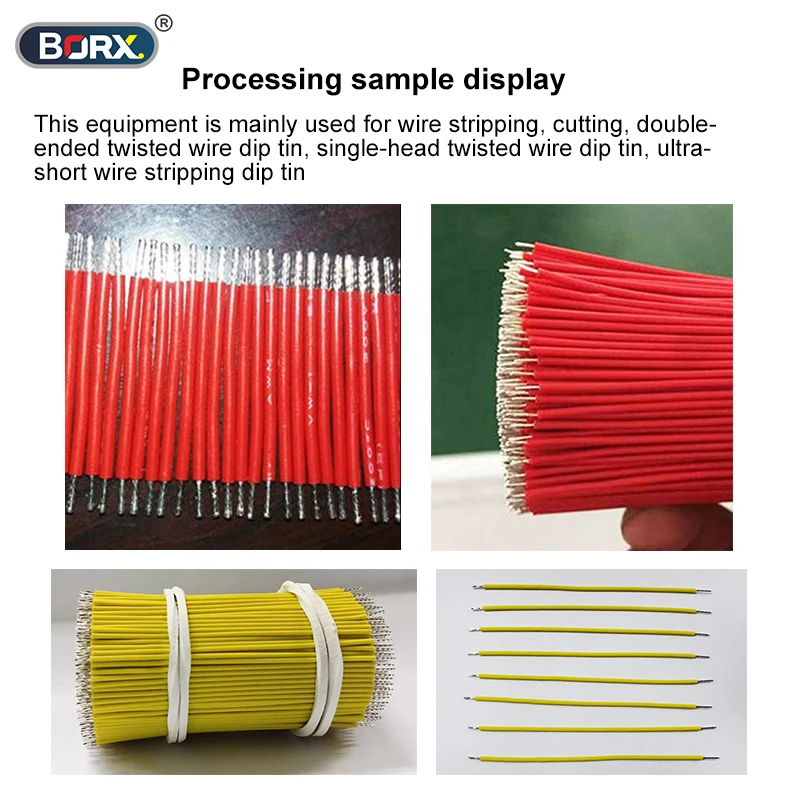 Fully Automatic Wire Dipping Machine Double Head Wire Stripping Cutting Twist Tin Dip Multi Functional Cable Processing Machine