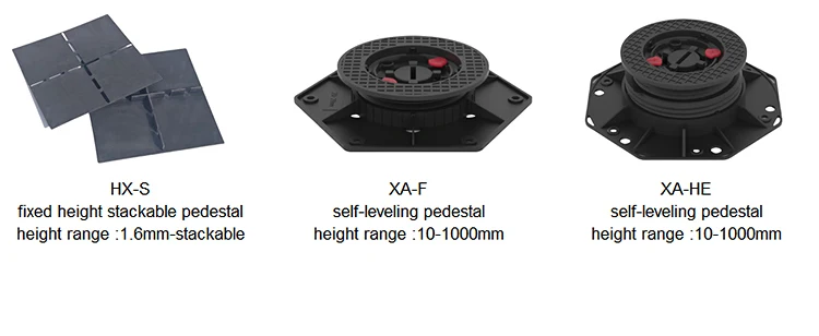 Adjustable PVC Pedestal Roof Support Raised Floor Stand Customized for Hospital Hotel Flooring Accessories for Concrete Tiles