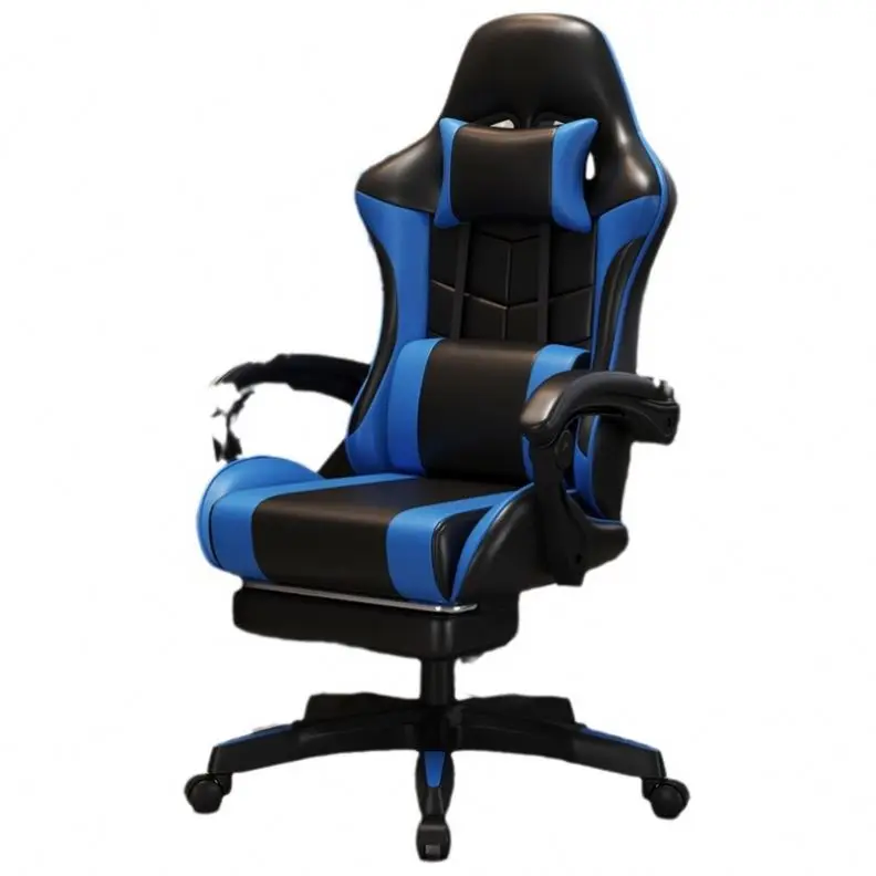 Modern   Leather Big Rotating Swivel Rolling Gaming Visitor Office Racing Chair With Soft Pad