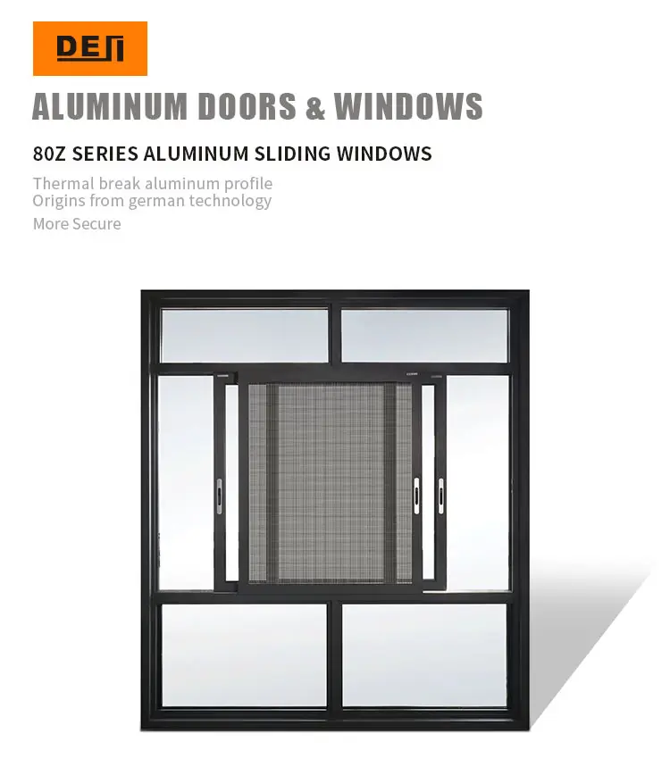 Simple Design Fenetre Aluminum Glass Sliding Window/casement Windows ...