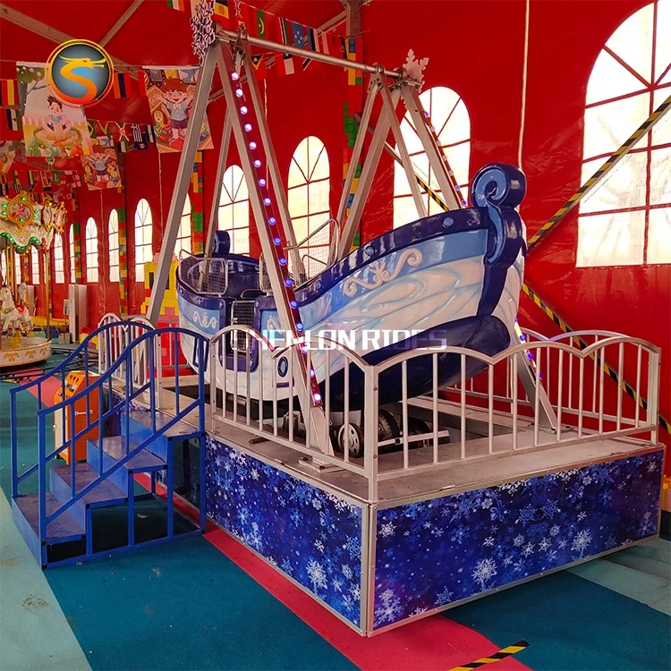 Gaming Equipment Kiddie Rides Kids Amusement Rides 8 Seats Mini Pirate Ship