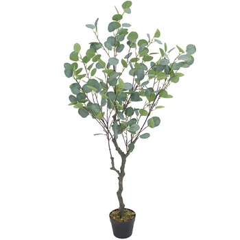Artificial Eucalyptus Trees Silk Eucalyptus Branch Plastic Faked Trees for online selling