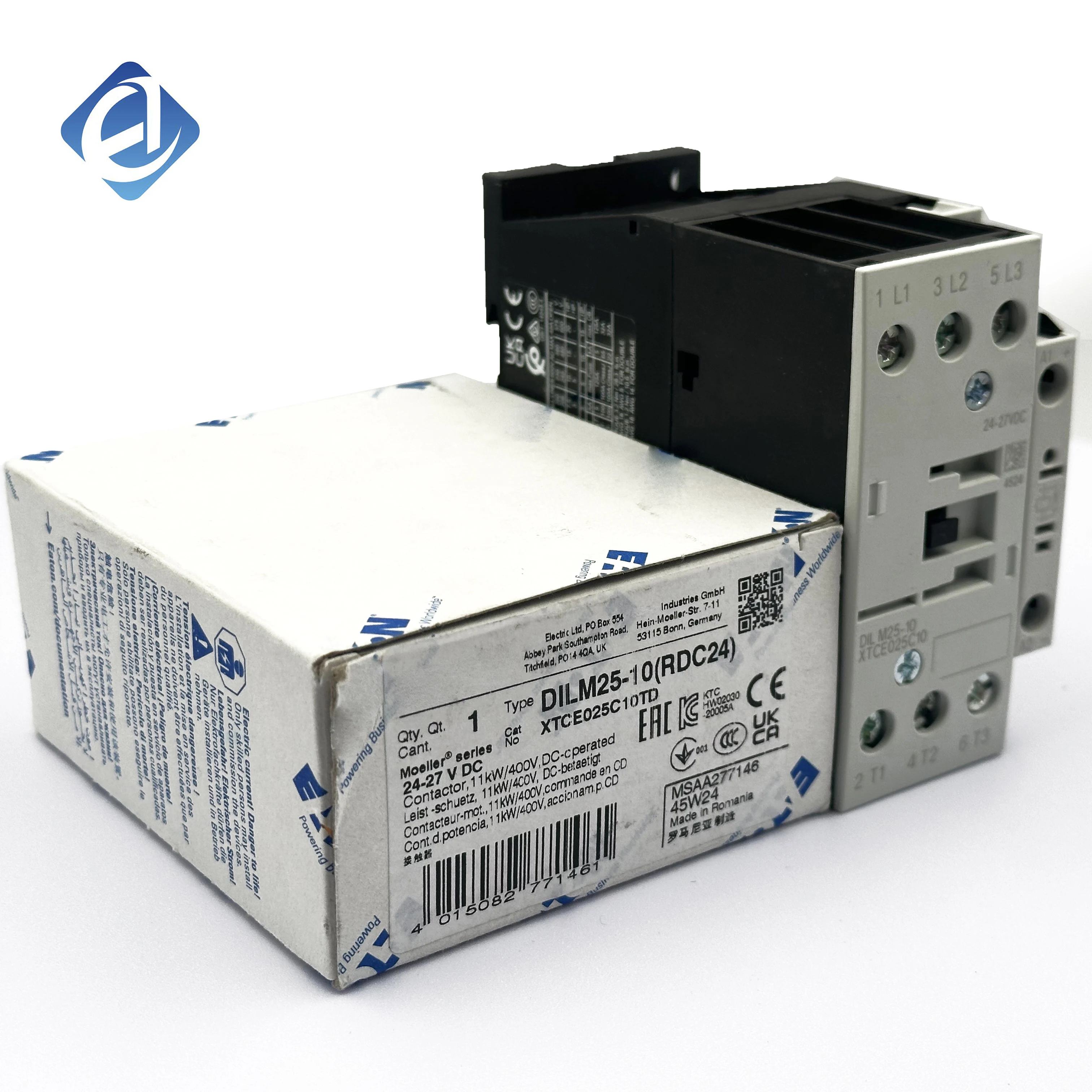 New Original DILM25-10 RDC24 PLC PAC Analog Input Interface Module 1 I/O 110V Operating Voltage for Electronic Equipment