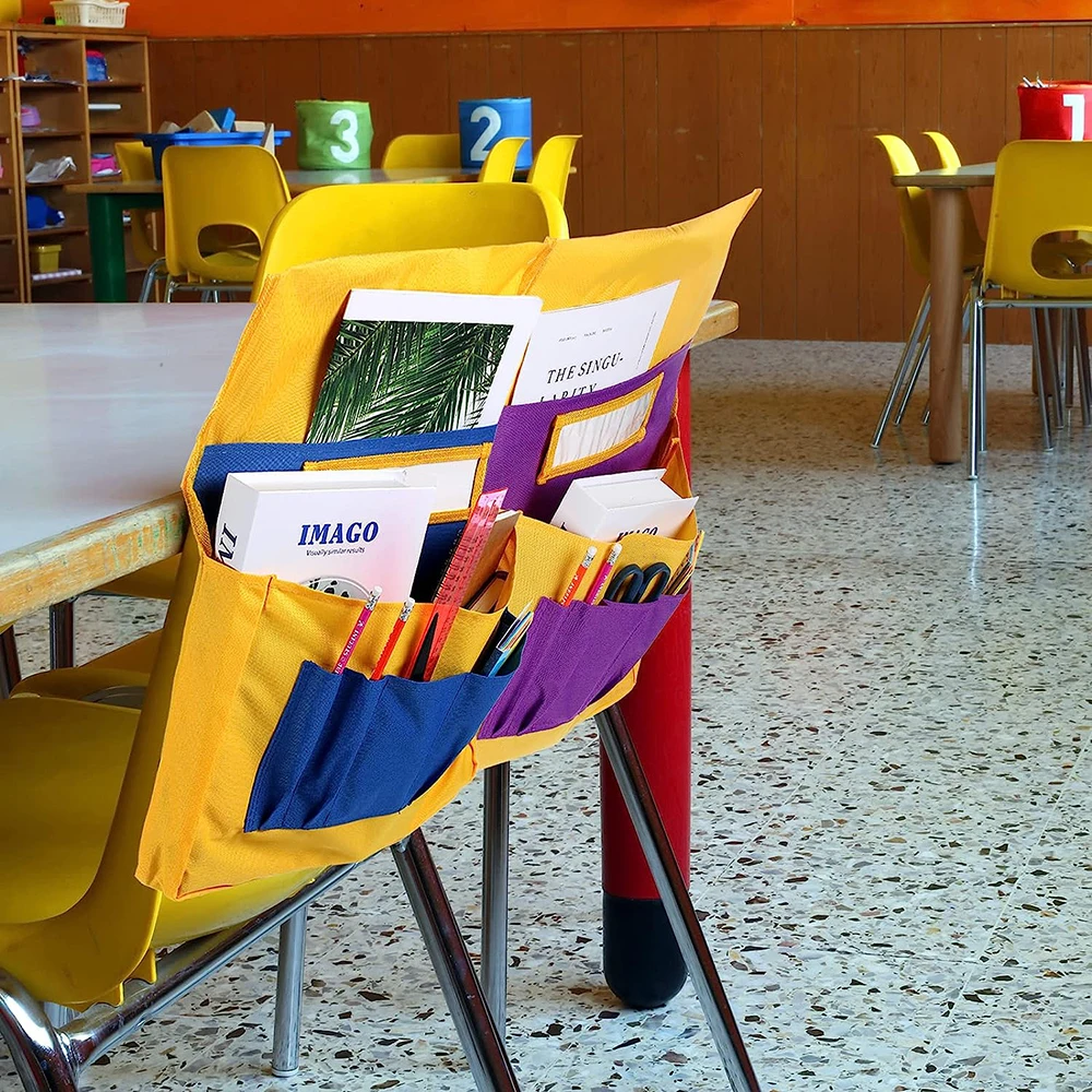 Wholesale Chairback Buddy Pocket Chart Yellow Classrooms Student Chair