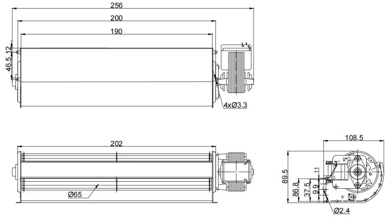 Electric Fireplace, Tangential, Aluminum, 230VAC - detail 8