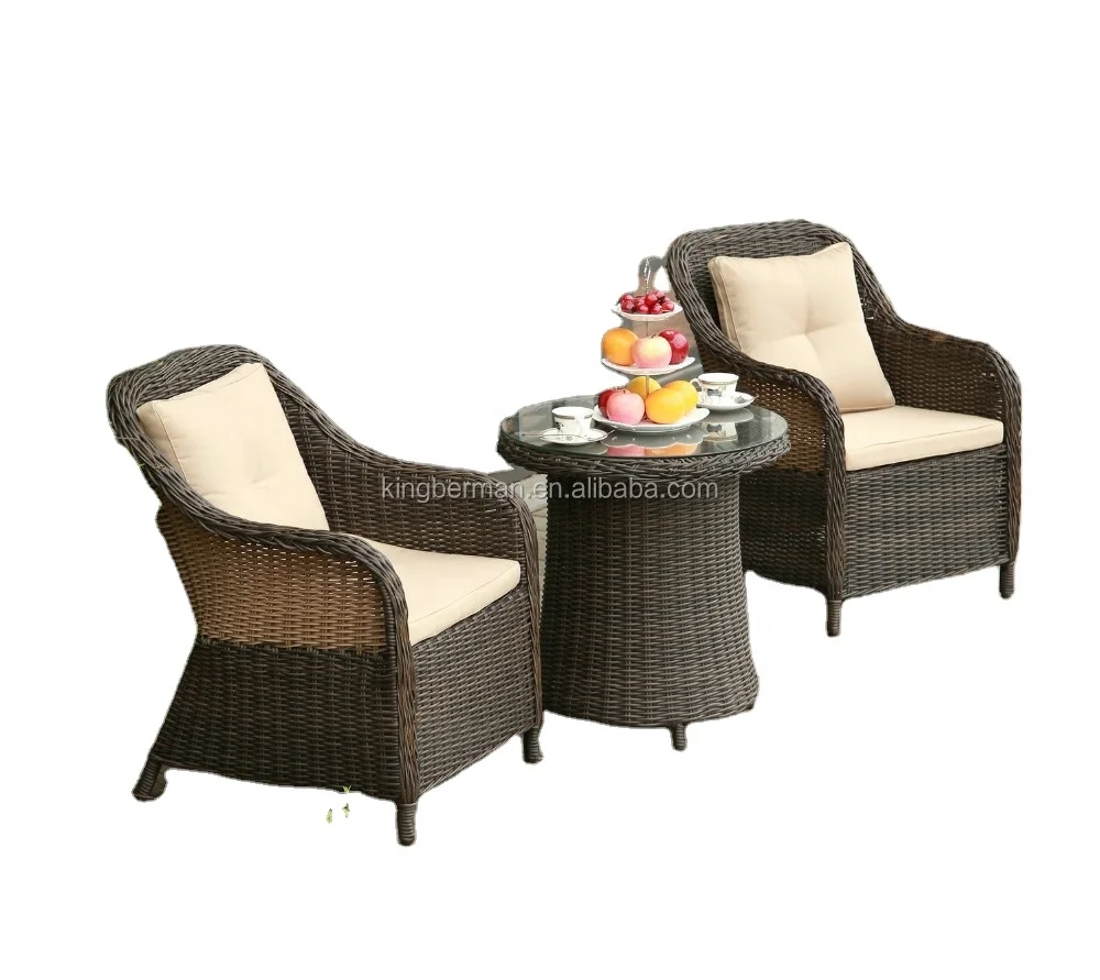 rattan effect coffee set