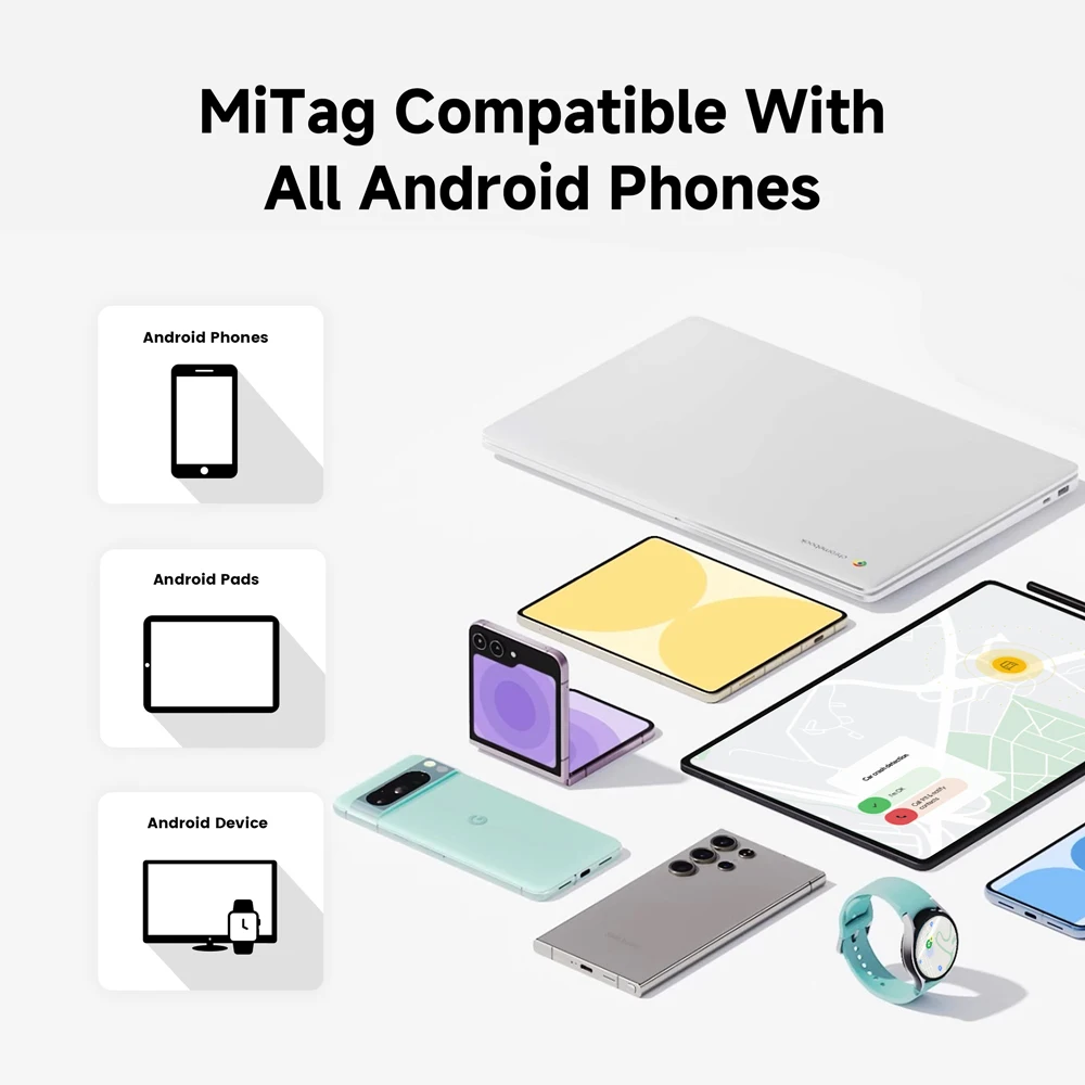 Round Android Tag Google Certified Android Tag - Waterproof & Real-Time Tracking
