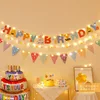 Cake + Pom-pom K + Colorful Polka Dot + 2 LED Lights