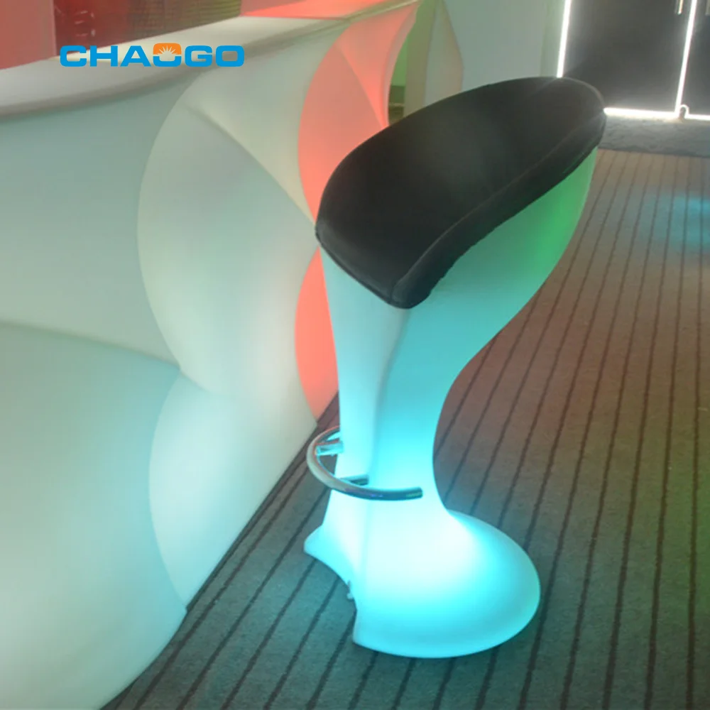 Цветная (rgb) освещает вверх мебель адвокатского сословия СИД декор горит светодиодный барный стул