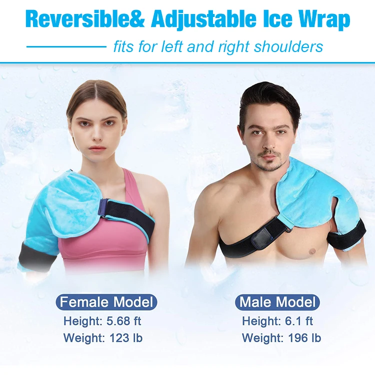 Reusable Shoulder Pain Relief Hot And Cold Compression With Wrap Gel