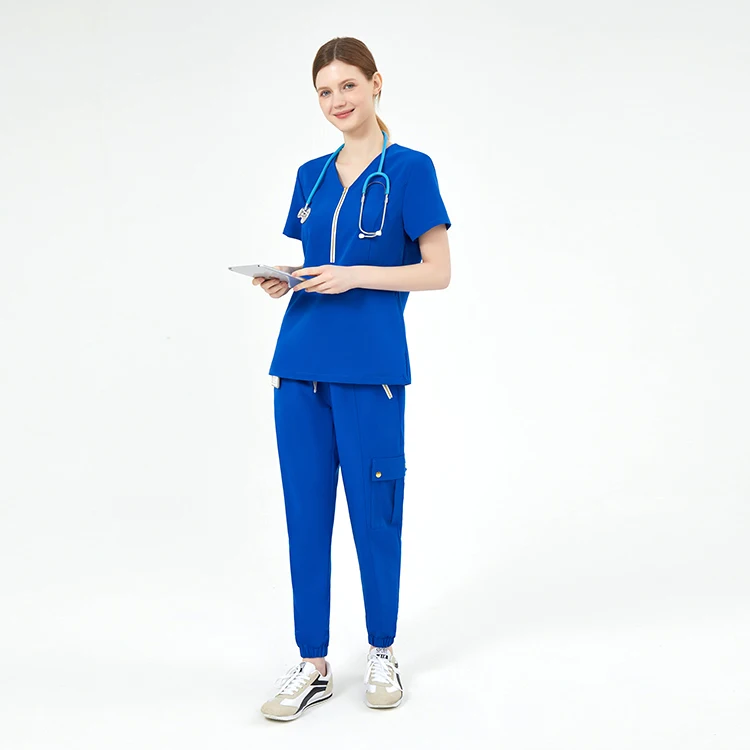 Source Custom Medical Uniforms Reina Scrubs Set Custom Logo