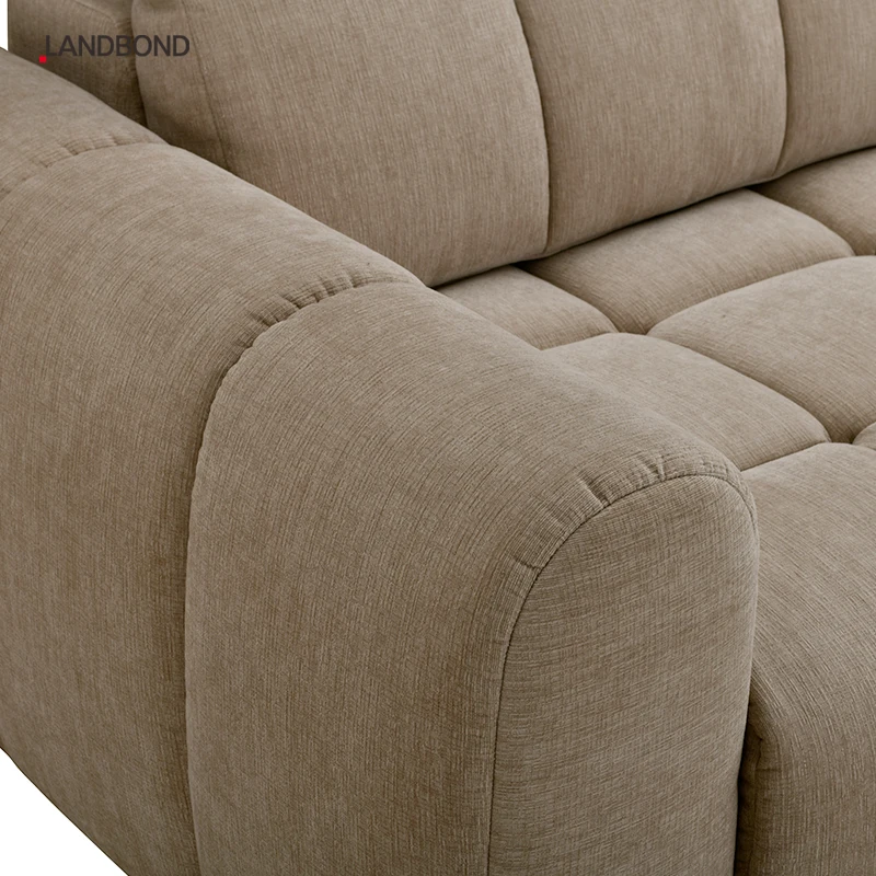 Convertible Sliding L Shape Living Room 2 3 Seater Couch Fabric Pull Out Corner Sofa Bed Sleeper Electric Control Sofa Bed