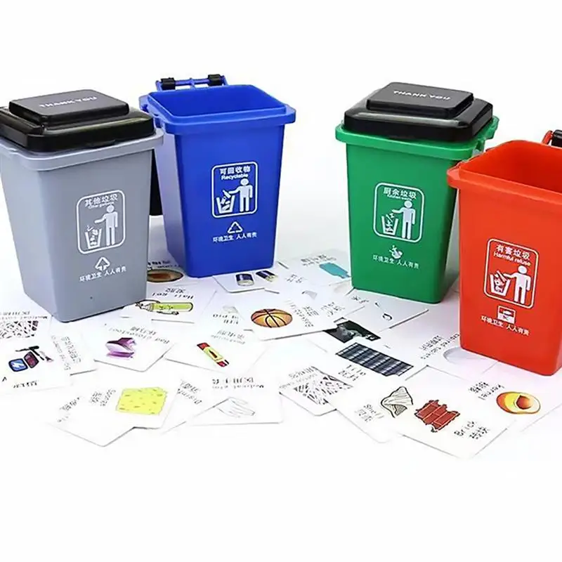 Garbage Toy Can Trash Vehicles Mini Kids Bin Classification Canstruck Push Arbage Children Trashcan Toddlersrecycle Set