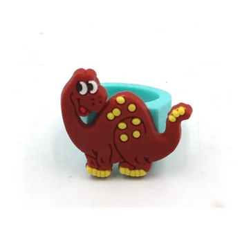 Cheaper Girls' Accessories Plastic PVC Dinosaur Ring Toy Assortment Cute  Finger Rings Dino Toys for Vending Capsule