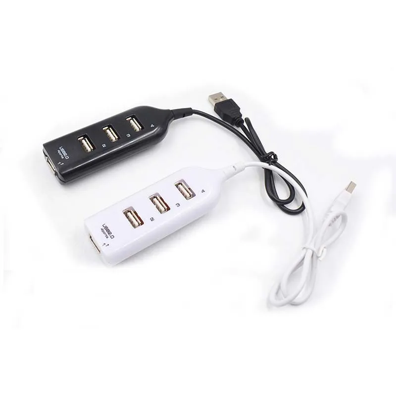 Cantell  USB2.0 4-port Extender Plug Spot Usb Splitter Hub2.0 Integrated Line 1 Drag 4 Usb Converter