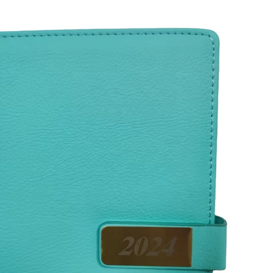 A5 B5 Business Diary 2025 with Logo Custom Leather Agenda 2025 Spanish Luxury