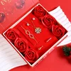 W3274-1-7-bracciale collana orecchini doppio anello fiore confezione regalo