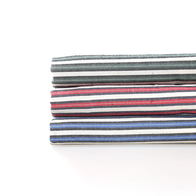 Лидер продаж 65 полиэстер 35 хлопчатобумажная пряжа окрашенная полосатая саржевая ткань для