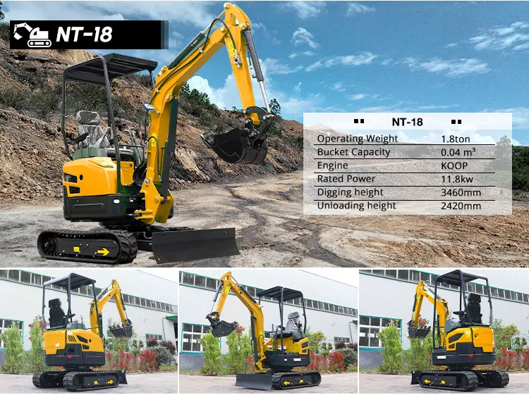 Free Shipping 1 Ton Mini Excavator with Kubota Engine - EPA/EURO 5 ...