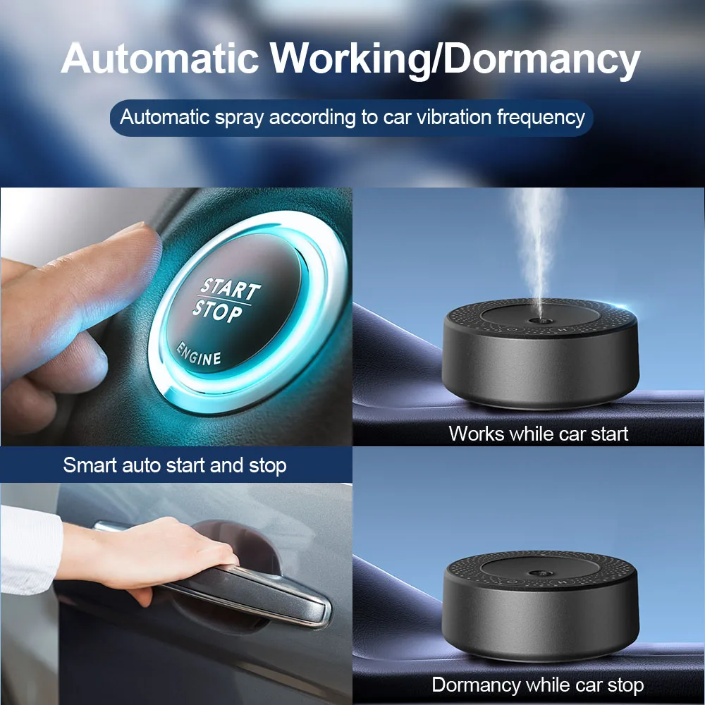 Wireless Portable Aromatherapy Machine Decorative Essential Oil Diffusers Smart Car Air Freshener Diffuser