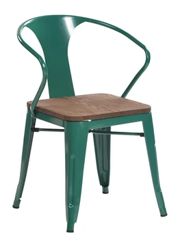 最新の椅子デザイン銅モダンヴィンテージ工業用金属製椅子木製シート