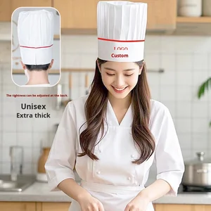 Extra Tall White Twill Fabric Chef Hat for Men Anti-Oil Smoke Mushroom Catering Accessory for Hotels Kitchens Restaurants Bars