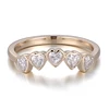 Anillo de oro macizo de 18k con diamante de laboratorio