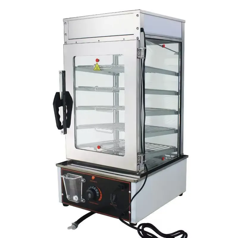 Counter Curve Glass Pizza Chicken Pie Commercial Hot Food Warmer Electric Display Showcase Bakery Snack Food Chicken manufacture