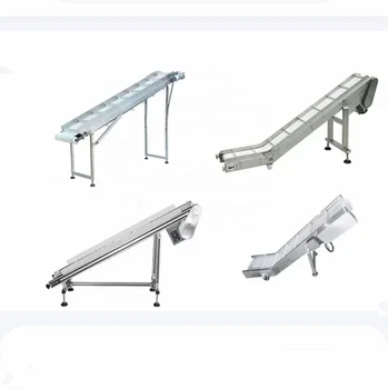 food incline belt elevator conveyor machine ancillary equipment, 40w bucket elevator conveyor belt system 300mm/s 800mm height