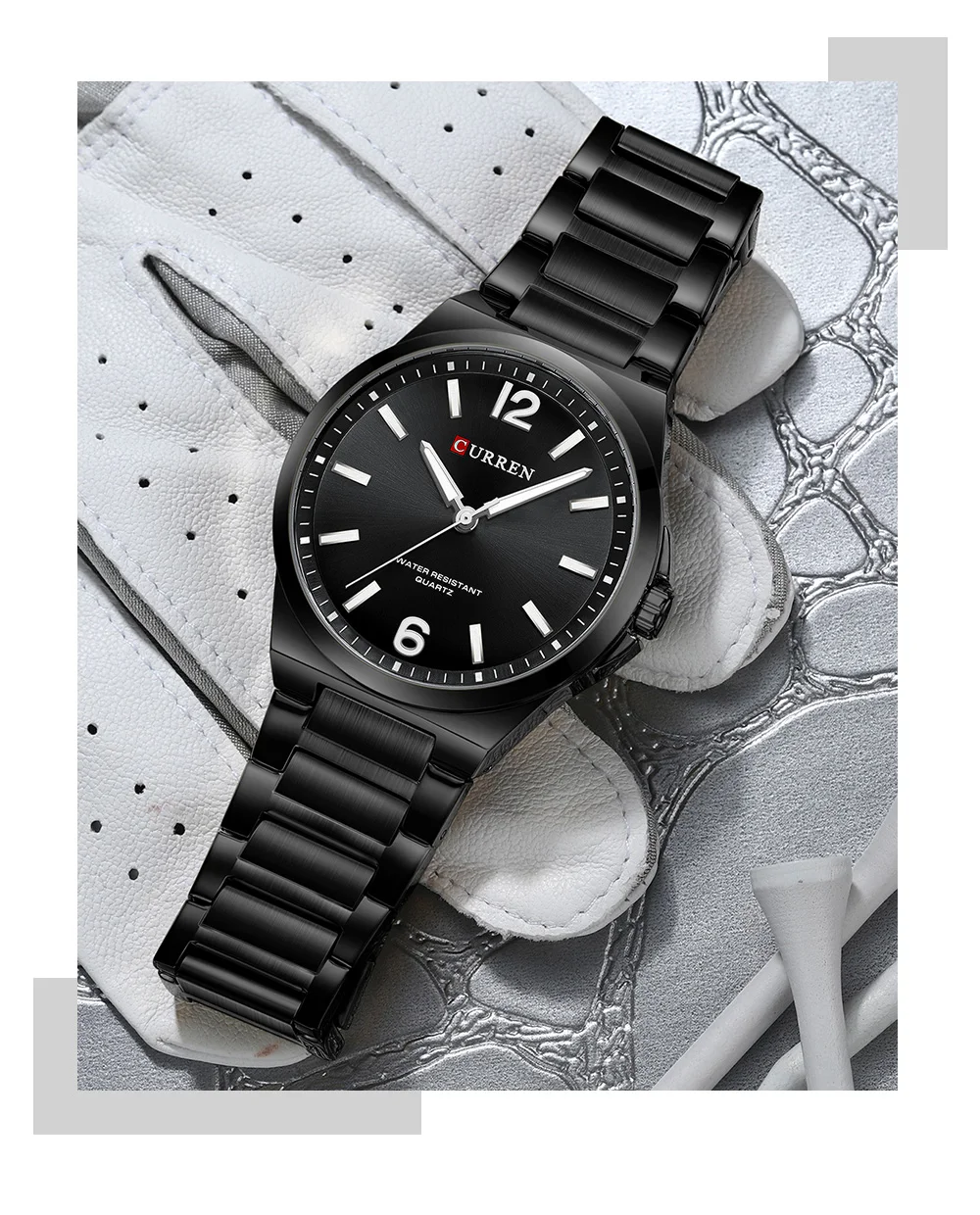 CURREN 8493 Classic Vintage Men's Quartz Watch 42mm Brand Original Wristwatches with Stainless Steel Band Luminous Hands Gift