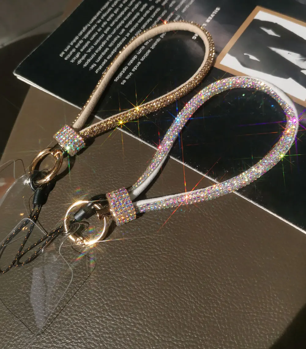 Wrist Pendant Luxury Cell Accessories Bling For All Iphone Smart Strap Mobile Chain Phone Lanyard SJS025 Laudtec details