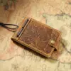 The carved leather is brown