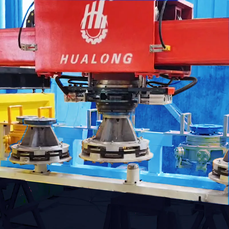HUALONG Machinery Automatic Changing Head Quartz Slab Buffing Marble Tile Polishing Equipment Auto Polish Machine for Granite