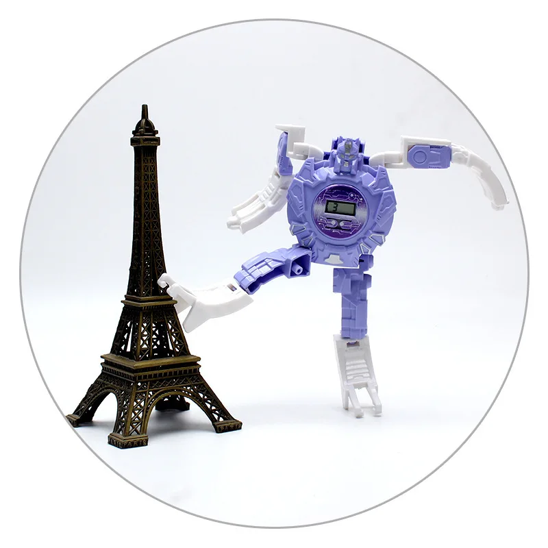 Technology Kids Robot Transformation Wristwatch Toy Robot Electronic Watch Children Sports Cartoon Watches Kids Xmas Gifts