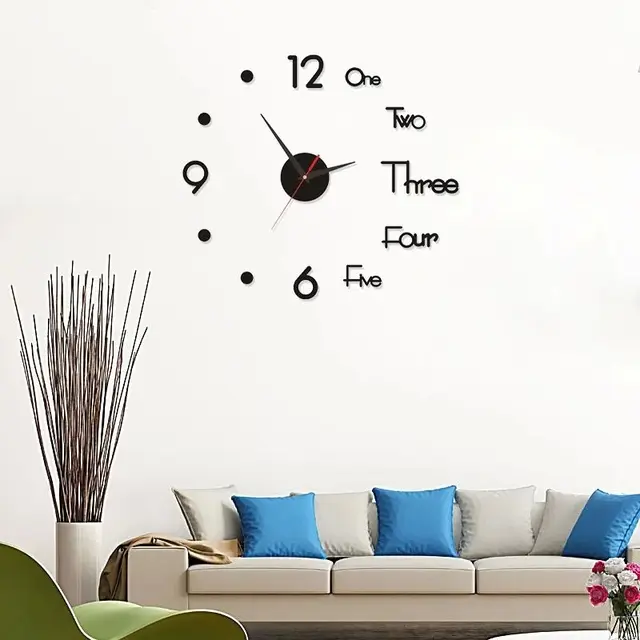 3D DIY Digital Wall Clock Frameless Luminous LED for Home Living Room Office-Modern Silent Wall Decor