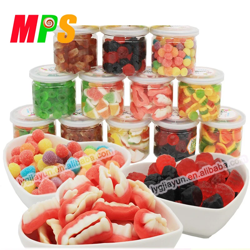 Custom Private Label 6 Oz Assorted Fruit Gummy Candy In In Jar/bag