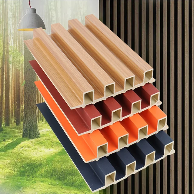 Hot Sale Factory Wholesale Price Interior Decorative WPC Slat Wall Paneling Fluted Wall Cladding 3D Ceiling Wall Panel