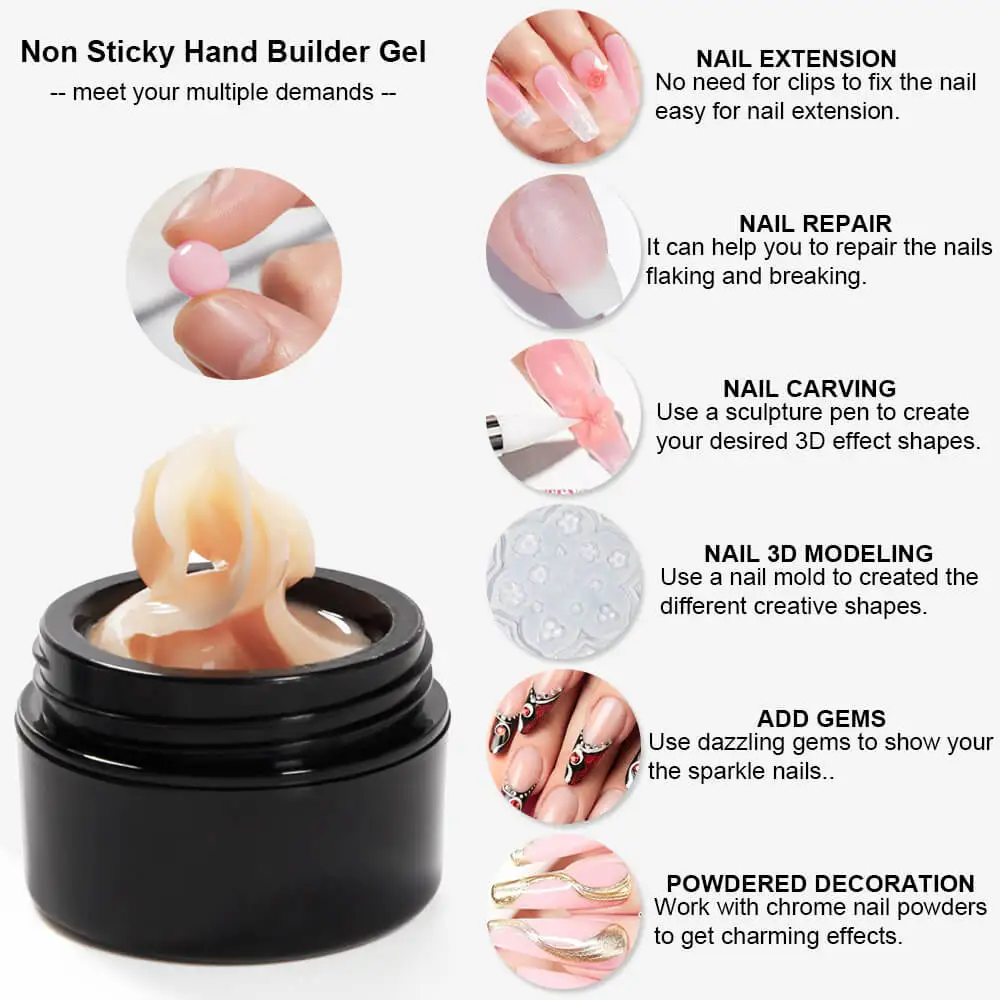 Косметические продукты оптовая продажа наращивание ногтей твердый антипригарный Гель-лак