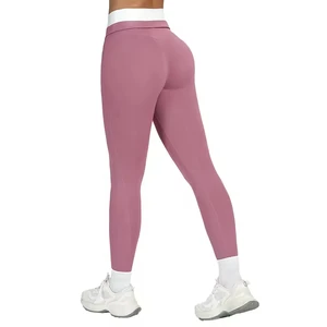 High Quality Women High Waist Drawstring Solid Fast Drying Sport Leggings Lightweight Flared Legs Spandex/Nylon Fitness Yoga