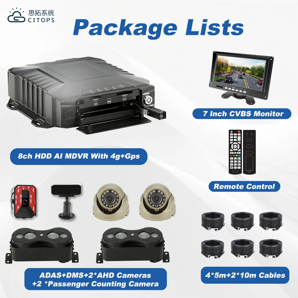 product 8 channel hdd mdvr bus monitoring system supporting adas dms passenger counting video recording for public transportation fleets-9